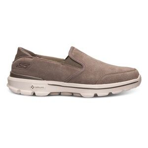 Skechers Men's Brown GOwalk 3 Suede Walking Sneakers